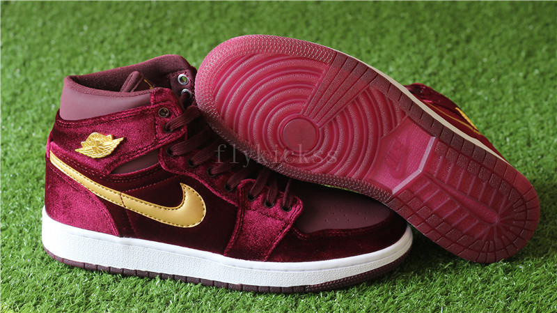 Authentic Air Jordan 1 Velvet Night Maroon